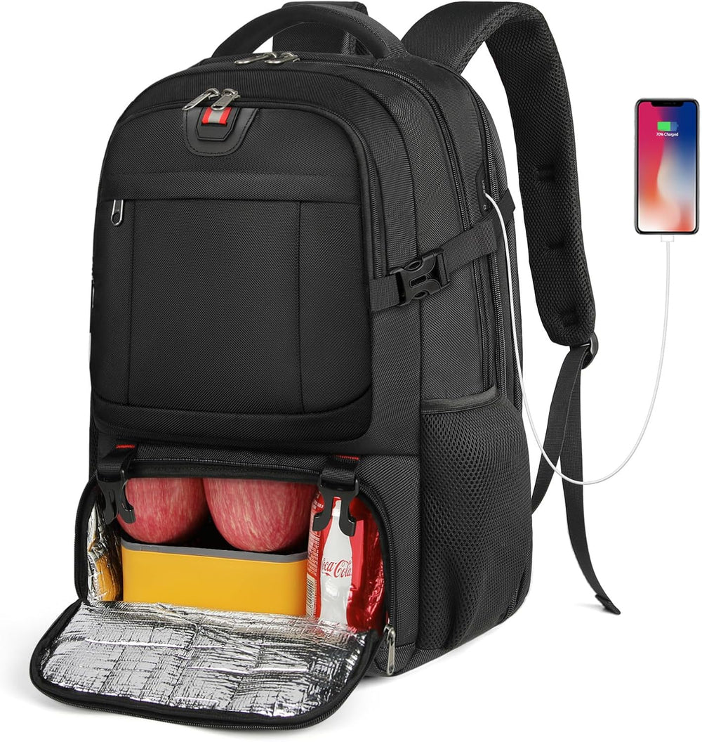 Extra-Large Lunch & Laptop Travel Backpack with USB Charging Port