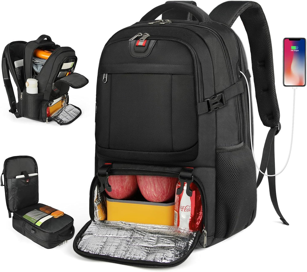 Extra-Large Lunch & Laptop Travel Backpack with USB Charging Port
