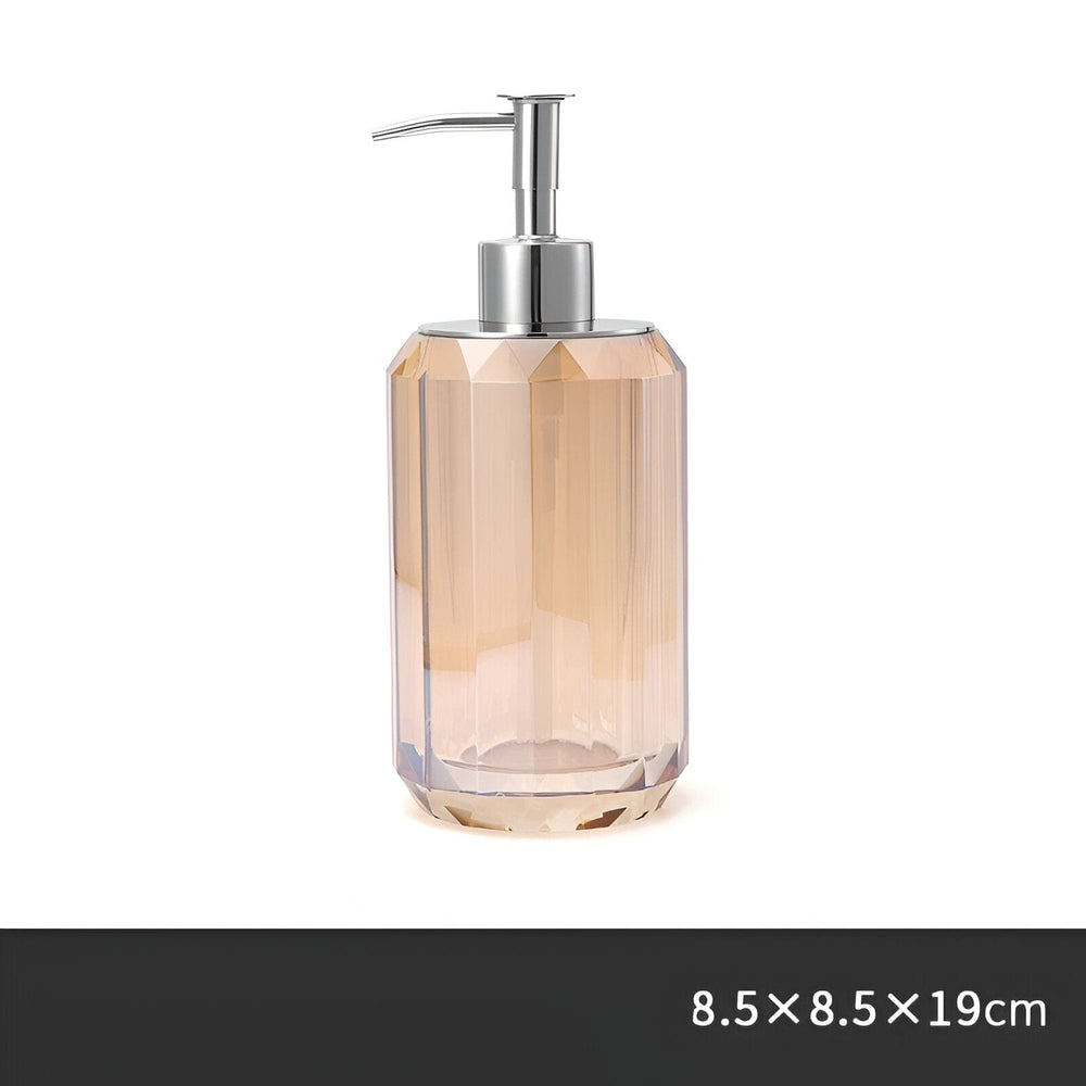 Elegant LustreEdge Crystal Glass Bath Accessory Set - Luxurious Bathroom Decor Upgrade