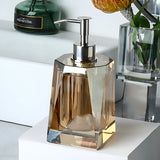Elegant LustreEdge Crystal Glass Bath Accessory Set - Luxurious Bathroom Decor Upgrade
