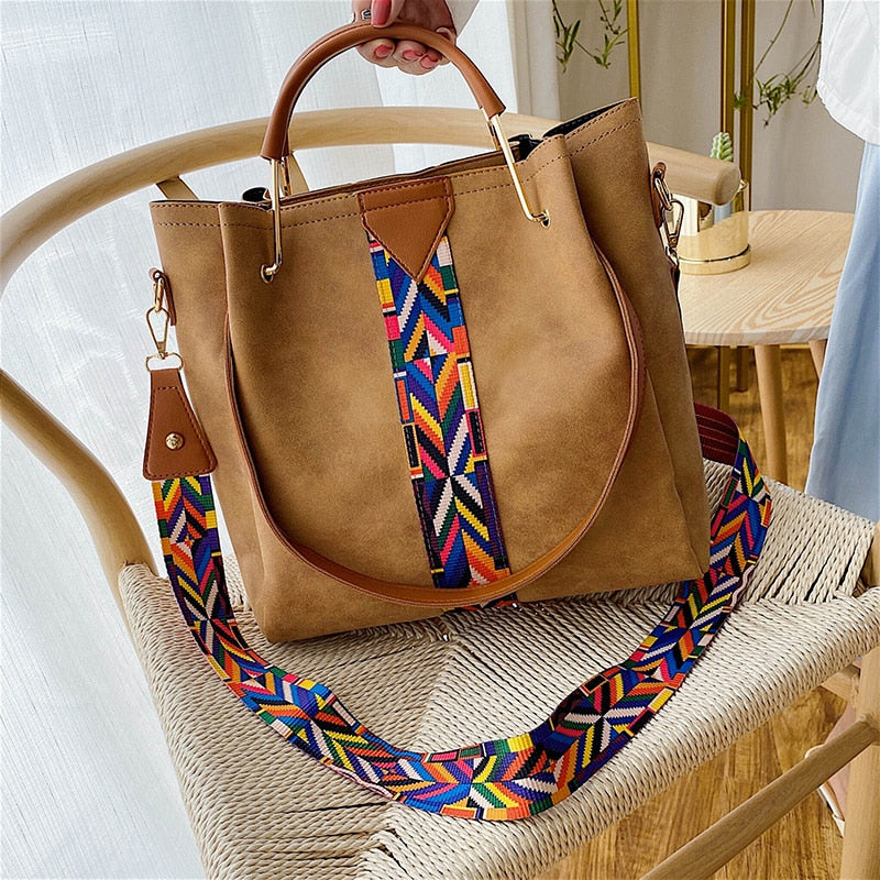 Stylish and Spacious PU Leather Everyday Carry Tote Bag - Perfect for Work, Travel, and Daily Use