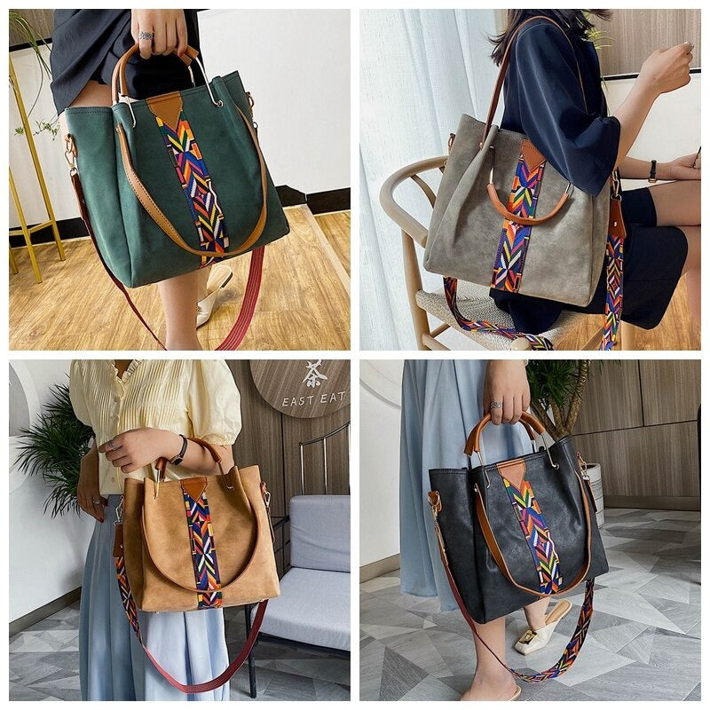 Stylish and Spacious PU Leather Everyday Carry Tote Bag - Perfect for Work, Travel, and Daily Use