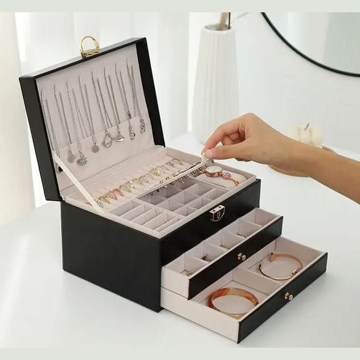 LUXE JEWEL - Elegant Leather Jewelry Box for Stylish Storage & Organization | Perfect Gift for Jewelry Lovers