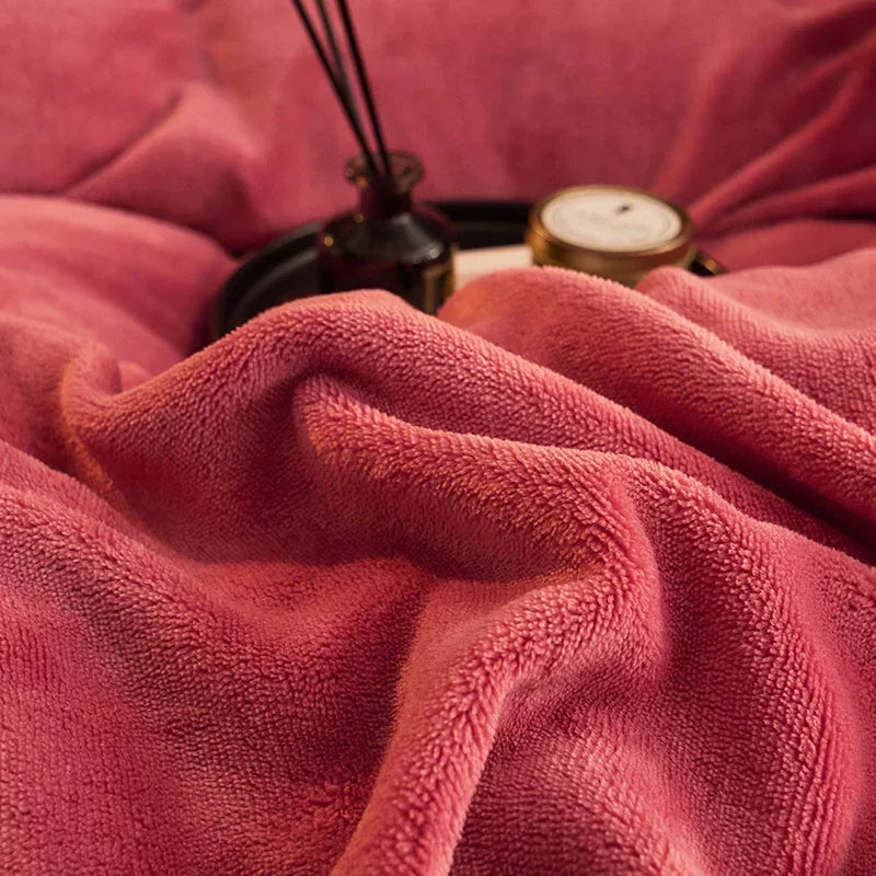 PlushHaven Luxurious Velvet Fleece Duvet Cover Set - Ultra-Soft, Cozy Bedding for Ultimate Comfort