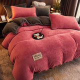 PlushHaven Luxurious Velvet Fleece Duvet Cover Set - Ultra-Soft, Cozy Bedding for Ultimate Comfort
