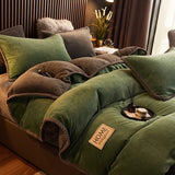PlushHaven Luxurious Velvet Fleece Duvet Cover Set - Ultra-Soft, Cozy Bedding for Ultimate Comfort