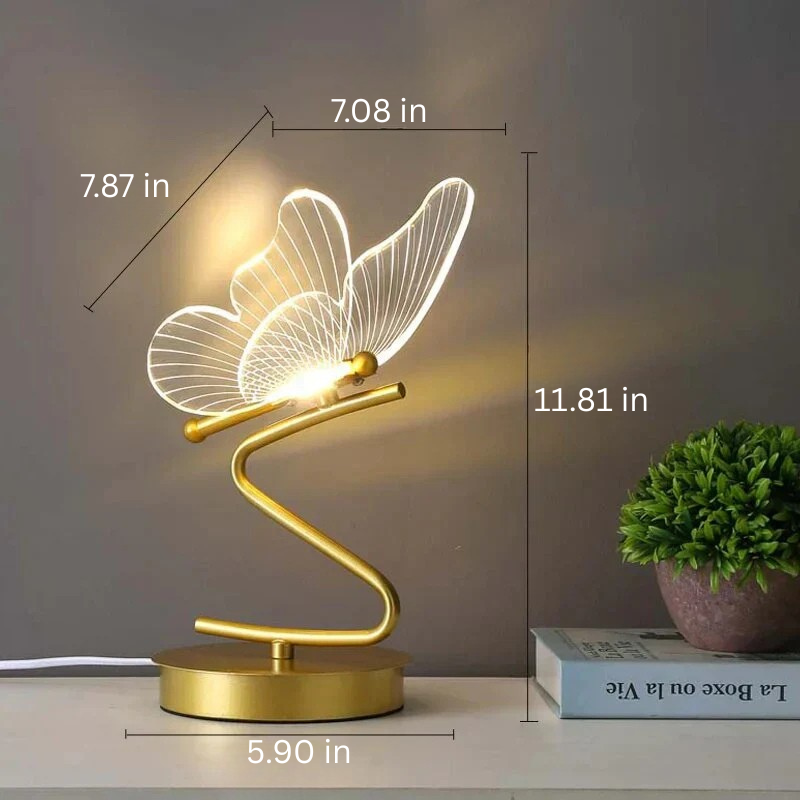 Luxury Butterfly LED Table Lamp - Elegant Home Décor by ButterflyLuxe | Modern Lighting for Living Room & Bedroom