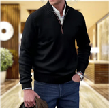 Luxury Cashmere Men's Sweater with Zip - Lucas