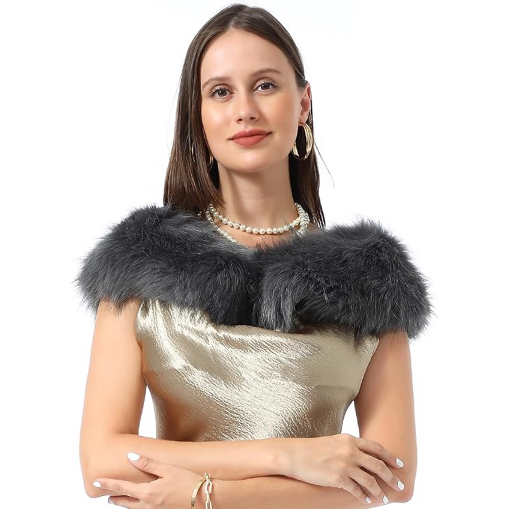 Luxury Daisy Imitation Fur Neck Warmer Scarf - Soft, Stylish, and Cozy Winter Accessory
