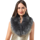 Luxury Daisy Imitation Fur Neck Warmer Scarf - Soft, Stylish, and Cozy Winter Accessory