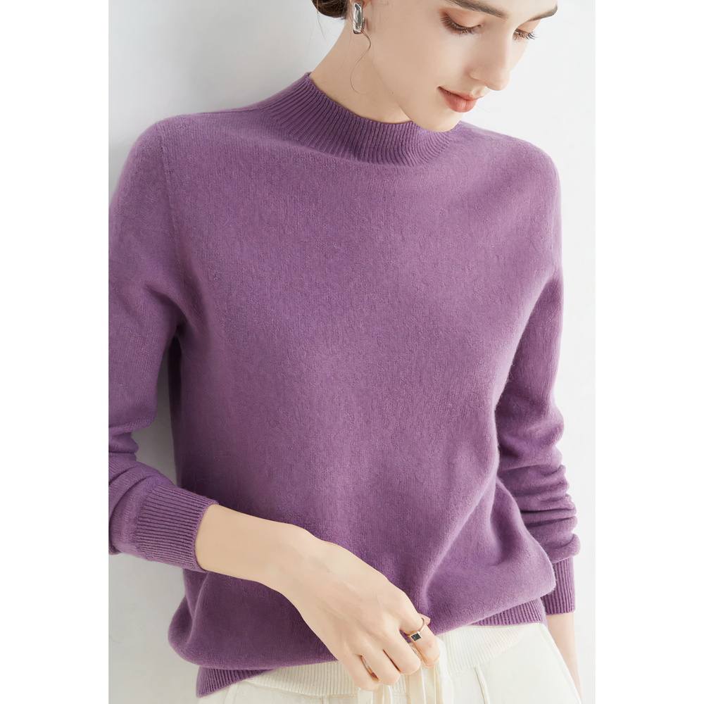 Luxury Knitted Cashmere Sweater for Women - Evelina