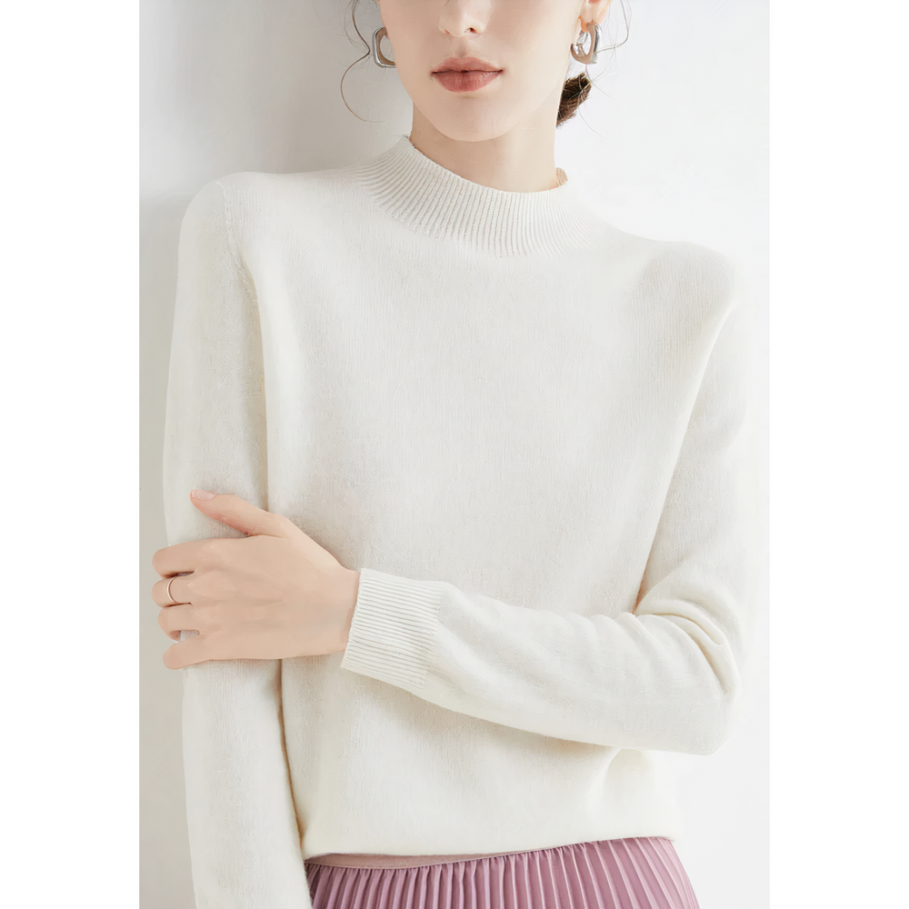 Luxury Knitted Cashmere Sweater for Women - Evelina