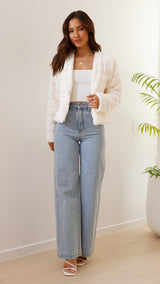 Luxury Ladies Crop Jacket - Veloura