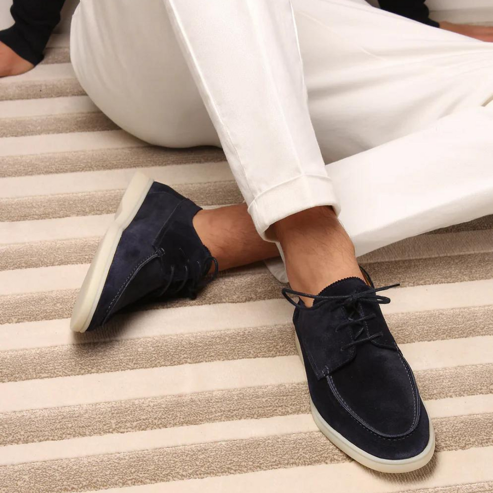 Men's Luxury Leather Lace-Up Loafers - Diederik | Premium Comfort & Style