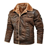 Luxury Oversized Leather Jacket with Velvet Lining - Victor