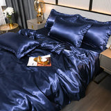 SilkSerenity Luxury Plain Satin Duvet Cover - Premium Softness & Elegant Design for a Cozy Bedroom