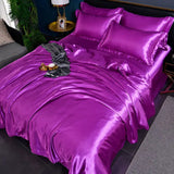 SilkSerenity Luxury Plain Satin Duvet Cover - Premium Softness & Elegant Design for a Cozy Bedroom