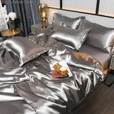 SilkSerenity Luxury Plain Satin Duvet Cover - Premium Softness & Elegant Design for a Cozy Bedroom