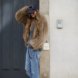 Luxury Plush Fur Coat for Women - Clarisse