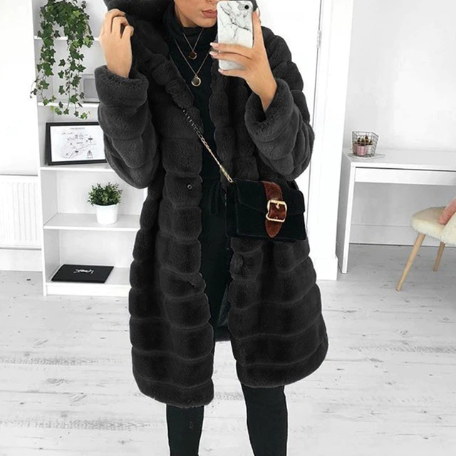 Luxury Quilted Winter Coat with Hood - Elega