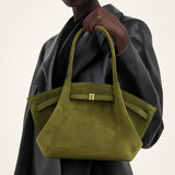 Chic Black Faux Suede Shoulder Tote - Spacious, Stylish & Versatile Handbag
