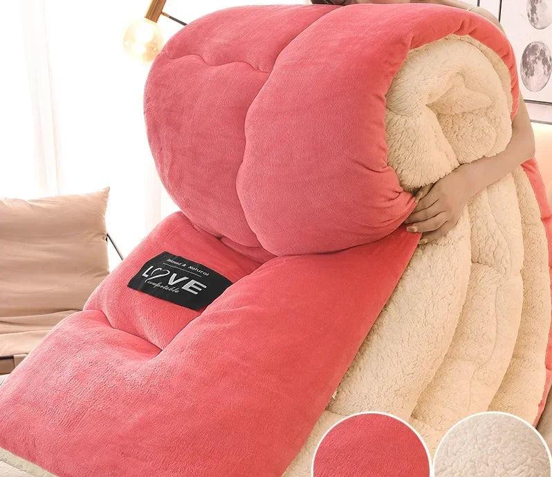 FrostGuard Luxury Double Flannel Fleece Winter Duvet - Ultra Warm & Cozy Bedding for Cold Nights
