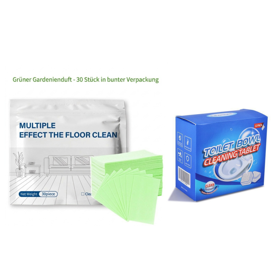 Concentrated Floor Cleaning Tablets – 30-Pack, 5 Colors & Multi-Surface