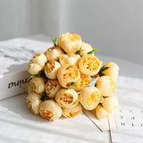 27 Realistic Silk Peony Blooms - Soft Romantic Shades for Elegant Floral Arrangements