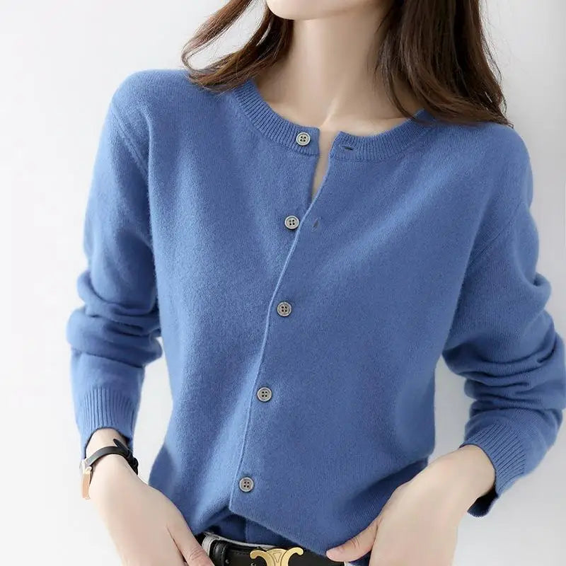 Lyria Soft Knit Cashmere Cardigan for Women - Luxurious Lightweight Sweater for Spring & Autumn Fashion