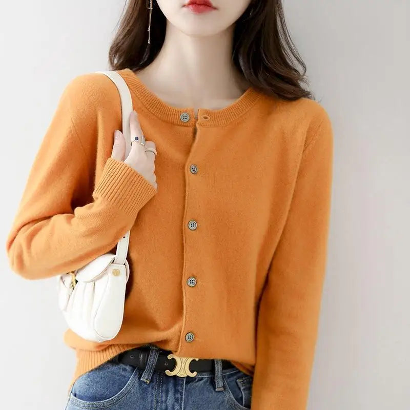 Lyria Soft Knit Cashmere Cardigan for Women - Luxurious Lightweight Sweater for Spring & Autumn Fashion