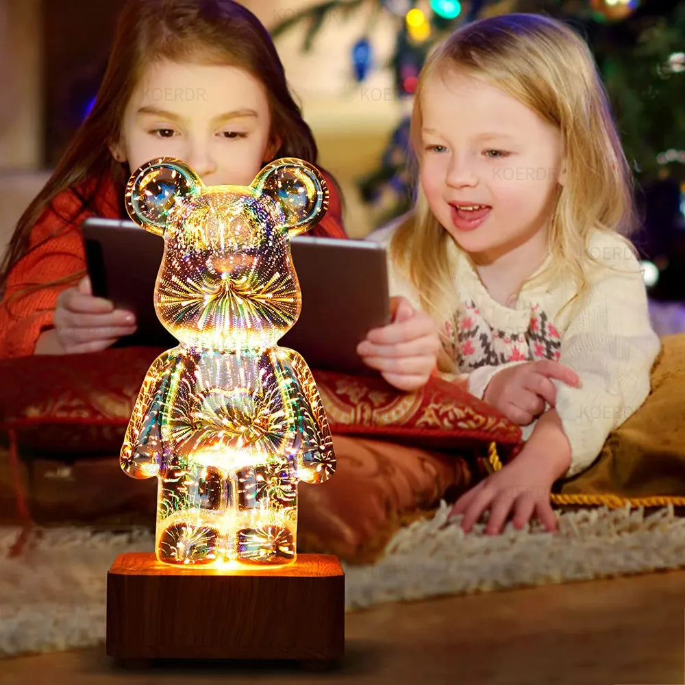 StarBear Magical 3D Firework Projection Mood Lamp - Enchanting LED Night Light for Relaxation & Ambiance