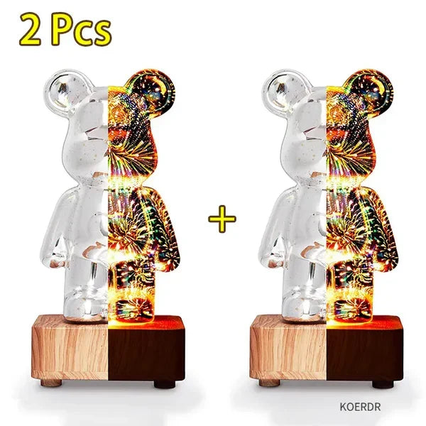 StarBear Magical 3D Firework Projection Mood Lamp - Enchanting LED Night Light for Relaxation & Ambiance