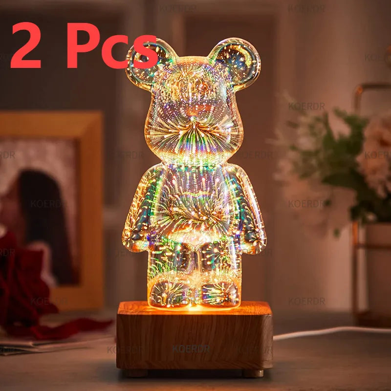 StarBear Magical 3D Firework Projection Mood Lamp - Enchanting LED Night Light for Relaxation & Ambiance