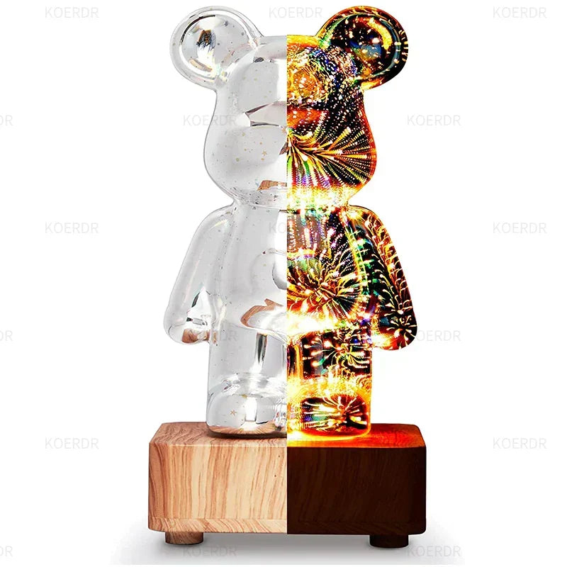 StarBear Magical 3D Firework Projection Mood Lamp - Enchanting LED Night Light for Relaxation & Ambiance