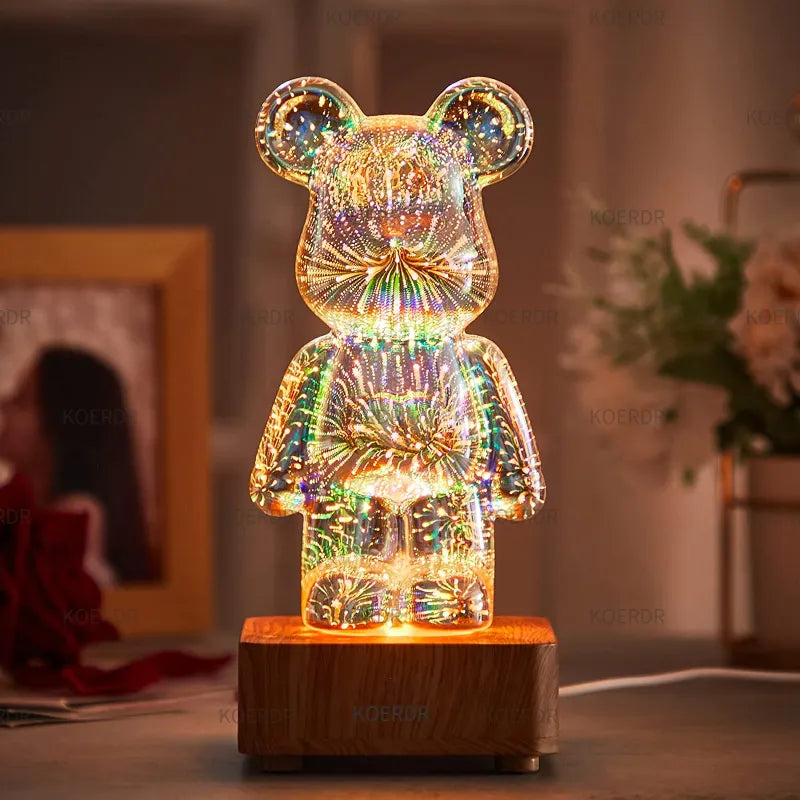 StarBear Magical 3D Firework Projection Mood Lamp - Enchanting LED Night Light for Relaxation & Ambiance