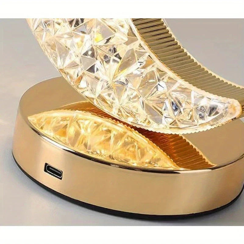 Celestia Magical Crystal Table Lamp with Dimming Function - Elegant Home Decor & Ambient Lighting