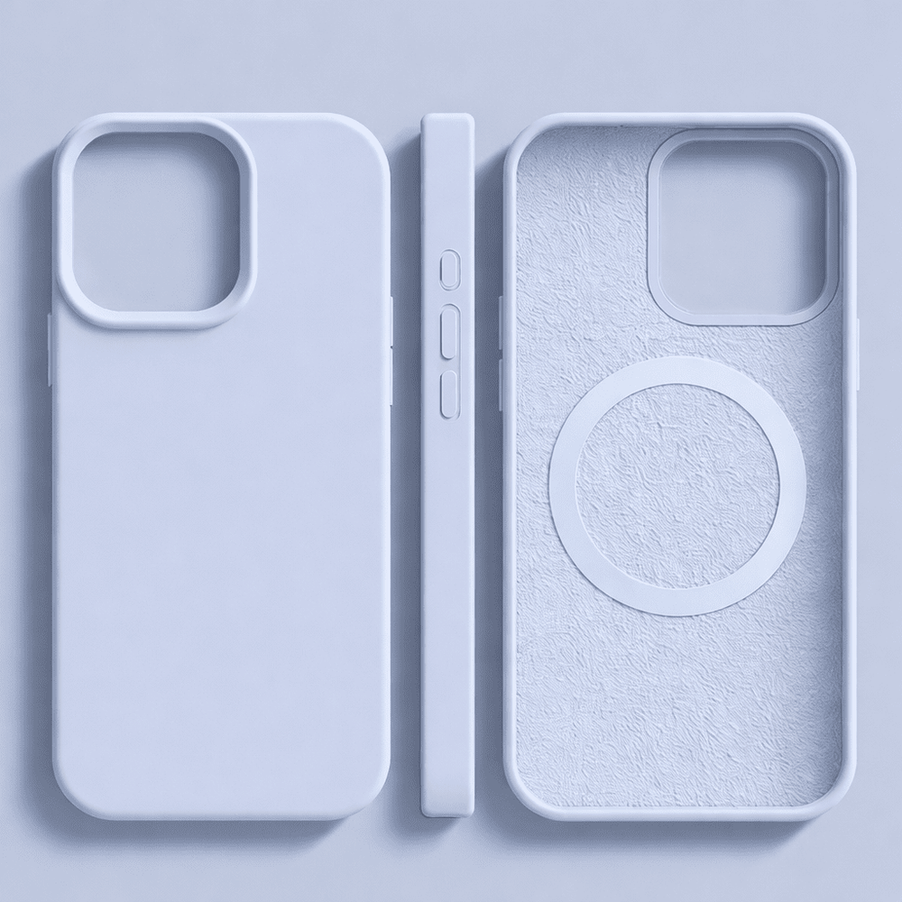 Enhanced Product Title: **Magnetic Silicone iPhone Case - Soft Touch, MagSafe Compatible, Shockproof Protection & Slim Fit Design**