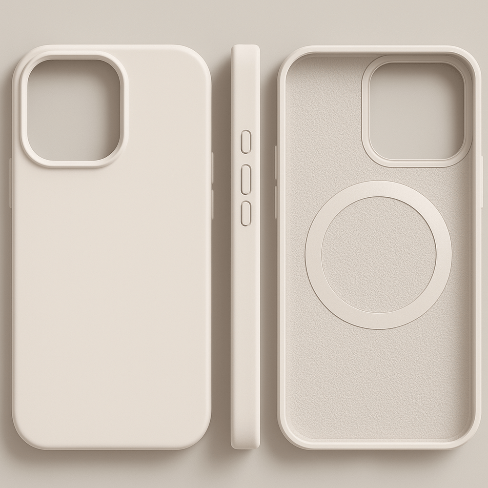 Enhanced Product Title: **Magnetic Silicone iPhone Case - Soft Touch, MagSafe Compatible, Shockproof Protection & Slim Fit Design**