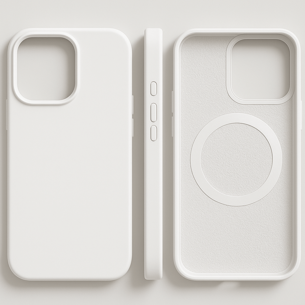 Enhanced Product Title: **Magnetic Silicone iPhone Case - Soft Touch, MagSafe Compatible, Shockproof Protection & Slim Fit Design**