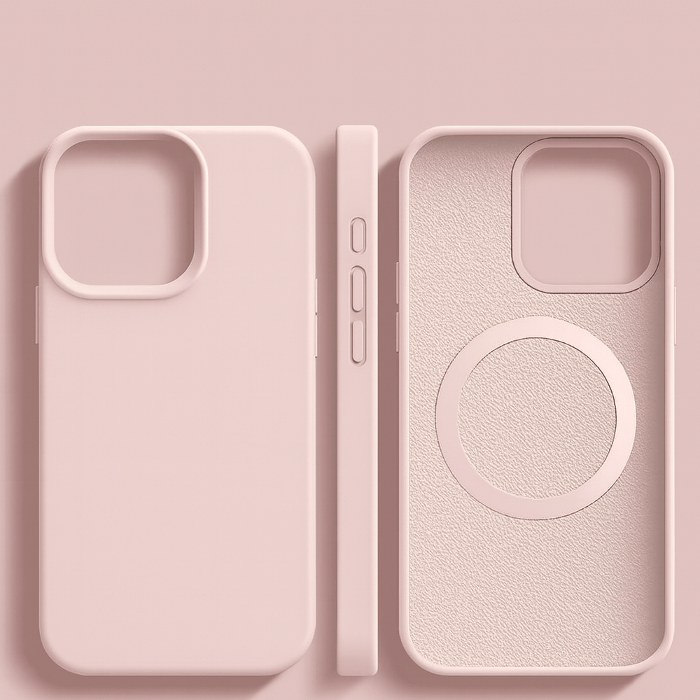 Enhanced Product Title: **Magnetic Silicone iPhone Case - Soft Touch, MagSafe Compatible, Shockproof Protection & Slim Fit Design**