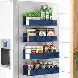 Magnetic Spice Rack Set of 4 - Space-Saving SpiceGrip Organizer for Easy Access and Storage