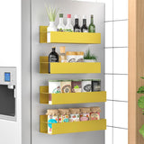 Magnetic Spice Rack Set of 4 - Space-Saving SpiceGrip Organizer for Easy Access and Storage