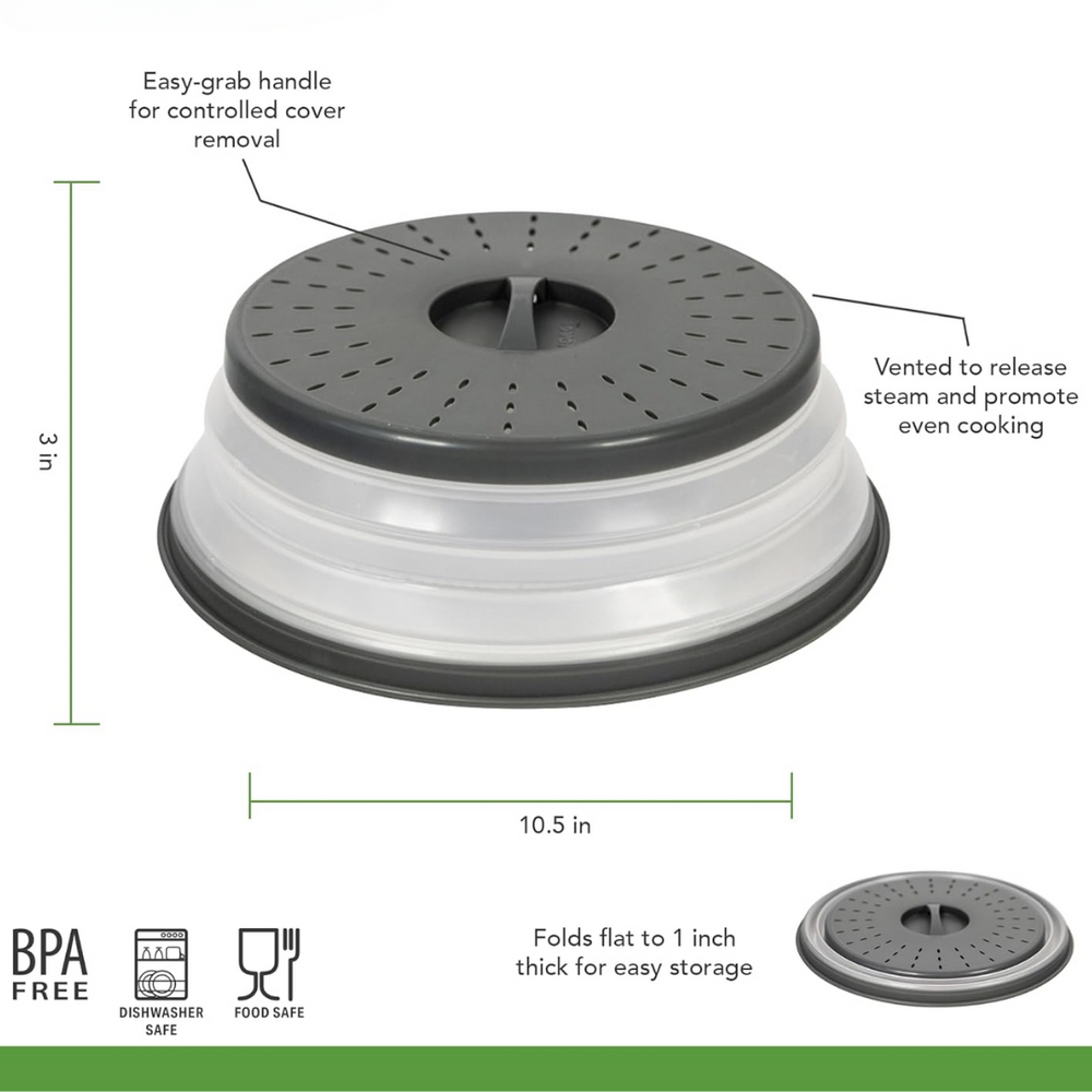 Foldable Silicone Magnetron Splatter Lid - Microwave Safe, Heat-Resistant Kitchen Cover