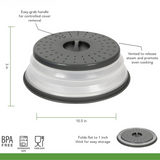 Foldable Silicone Magnetron Splatter Lid - Microwave Safe, Heat-Resistant Kitchen Cover