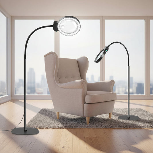Magnifying Lamp – LED Light, Desk Mount & Reading Glass Design