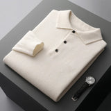 Enhanced Product Title: Tobias™ Luxury Cashmere Polo Business Sweater - Elegant & Comfortable Pullover for Professional Attire

This optimized title includes keywords that potential customers might search for, such as "luxury," "cashmere," "business," "sw