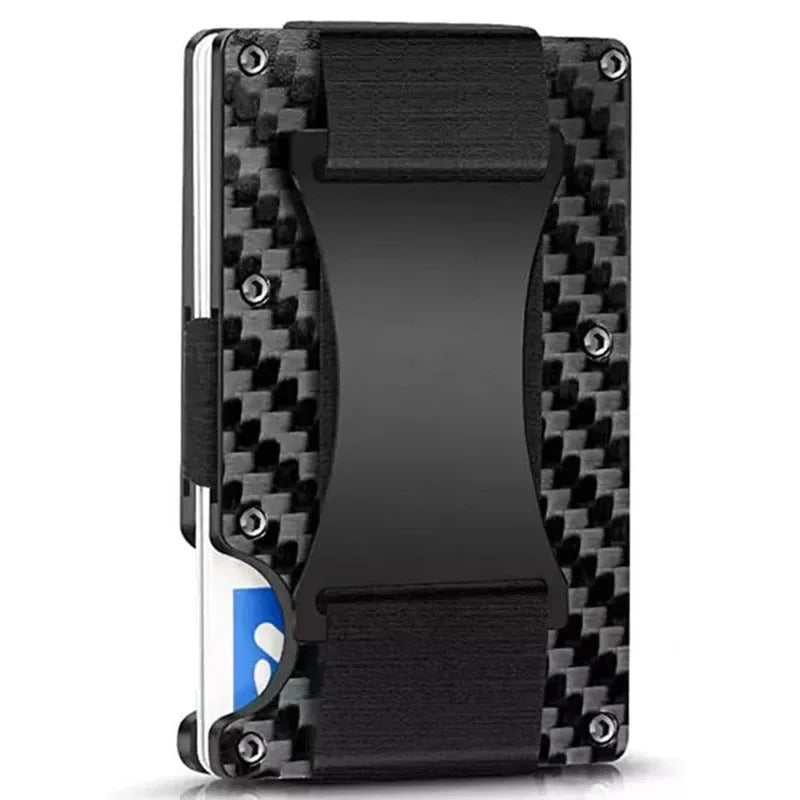 BowLift | Titanium Matte Cobalt Card Holder – Slim & Stylish RFID Wallet for Men & Women
