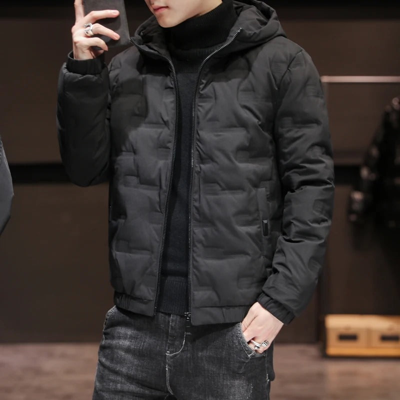 Optimized Product Title: "Elegante Herren Pufferjacke – Stylische Winterjacke für Herren, Warm & Bequem, Ideal für Outdoor-Aktivitäten" 

This title includes relevant keywords and phrases that can help improve visibility in Google Shopping searches while