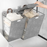 Wallora | Foldable Adhesive Laundry Basket | Wall-Mounted Clothes Hamper & Organiser