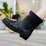 AquaStride 2.0 – Stylish Mid-Calf Waterproof Rain Boots for Women